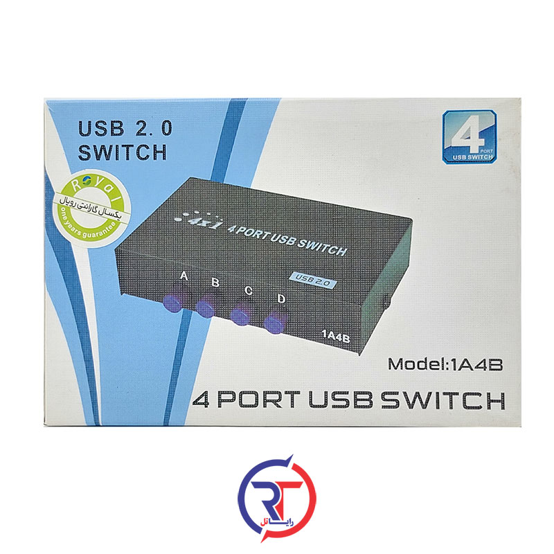 سوییچ 4 پورت پرینتر به USB مدل 1A4B