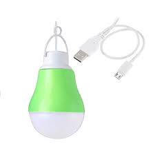 لامپ حبابی ال ای دی USB - microUSB