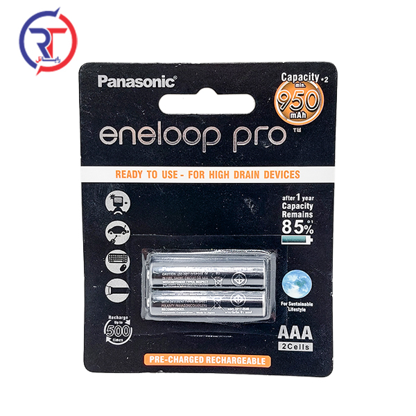 باطری نیم قلمی قابل شارژ پاناسونیک مدل eneloop Pro ظرفیت 950 میلی آمپر
